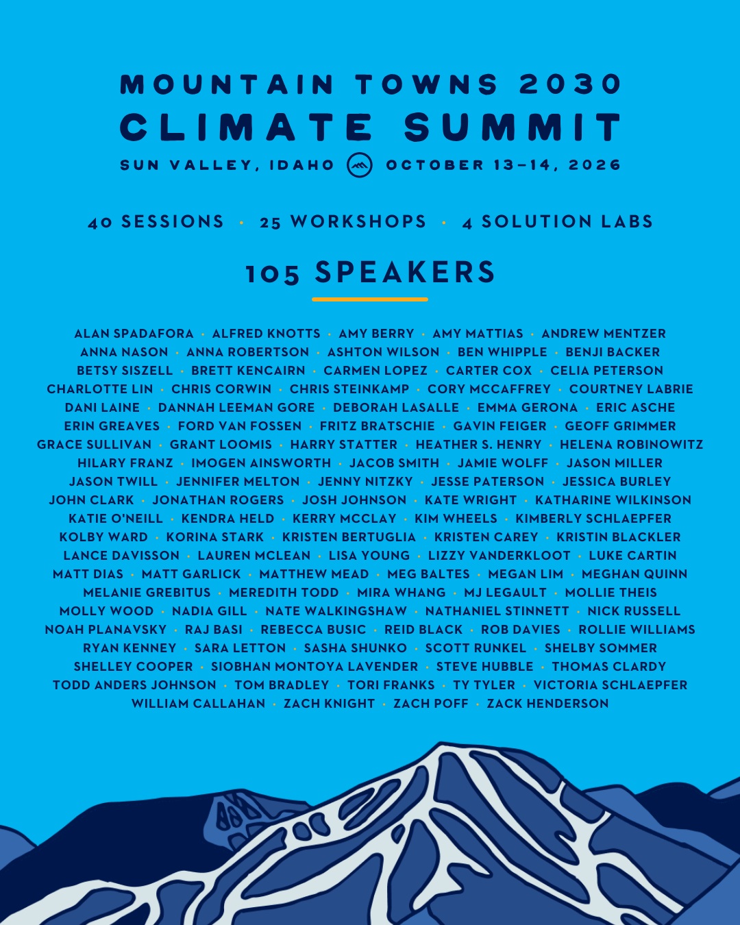 MT2030 Climate Summit 2026 full speaker lineup poster