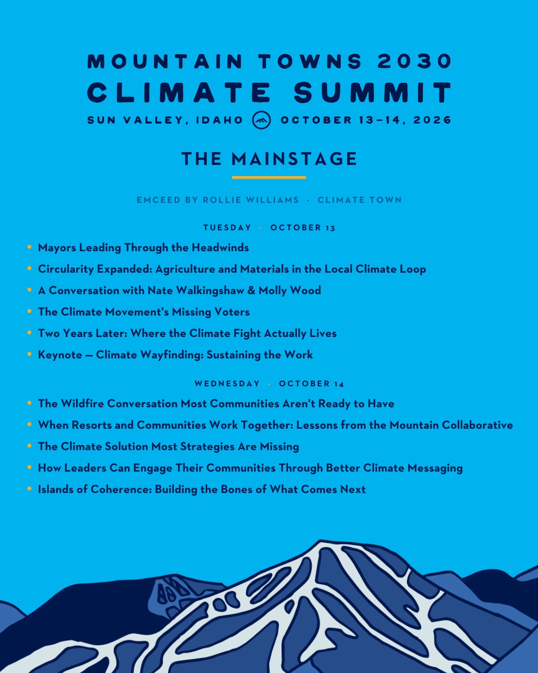 Mainstage session lineup poster